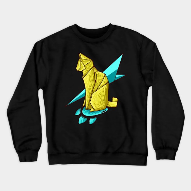 the Origami Crewneck Sweatshirt by rikiumart21